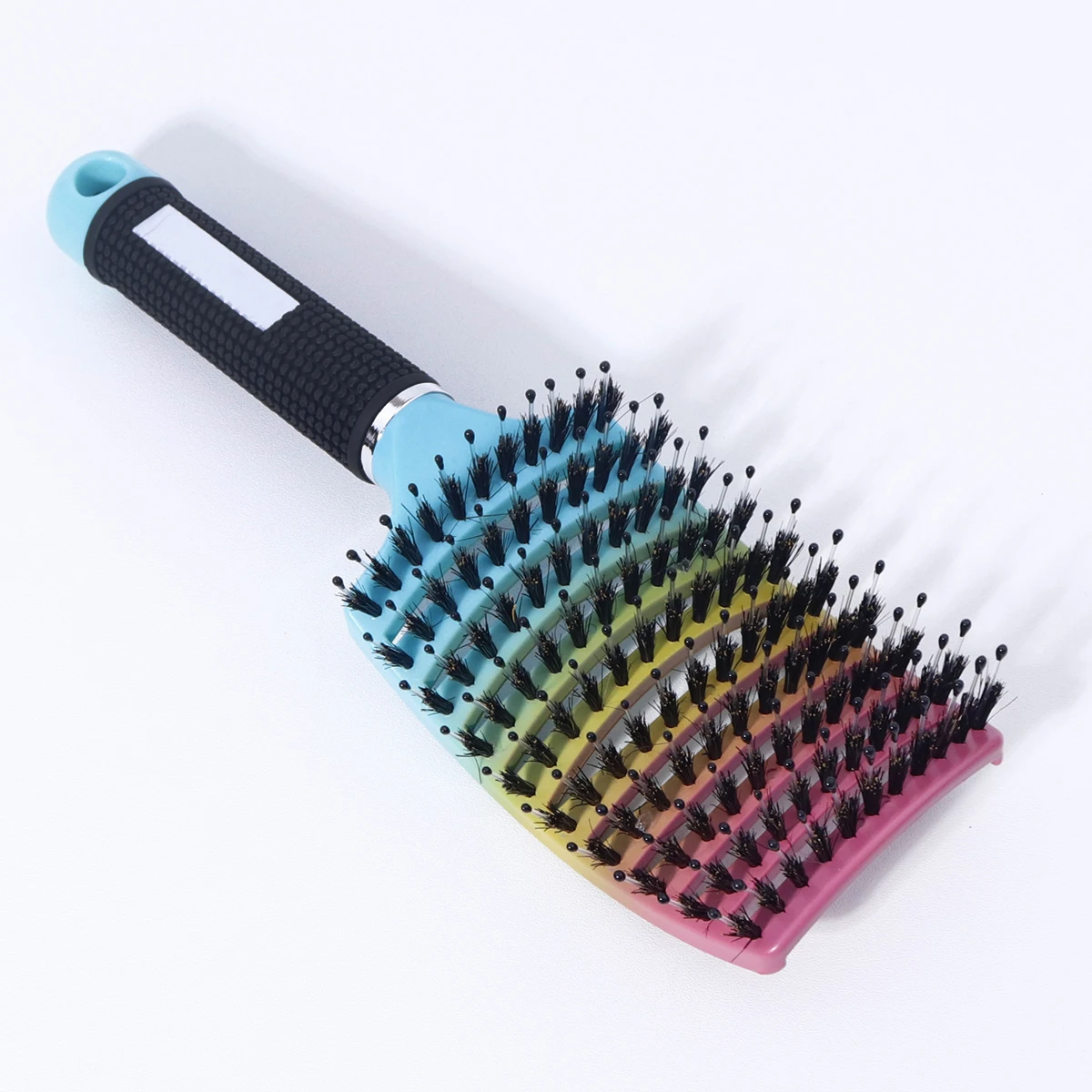 1pc Mane Big Bend Comb - Multiple Colors, Curved Ventilation Big Bend Comb with Anti Slip Handle, Special for Real Hair Wigs