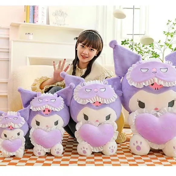 Kawai Love Kuromi My Melody Doll Knuffels Schattige kinderen Kussenpoppen om verjaardagscadeaus voor meisjes te sturen