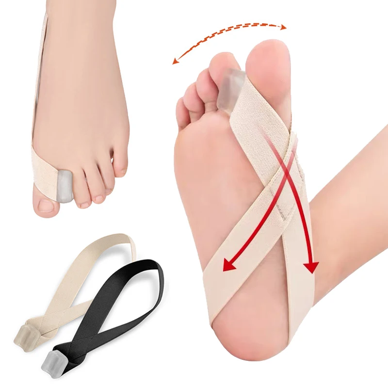 1PC Elastic Hallux Valgus Corrector Pain Relief Big Toe Separators Adjustable Splint Bunion Corrector 24 Hours Pedicure Tool