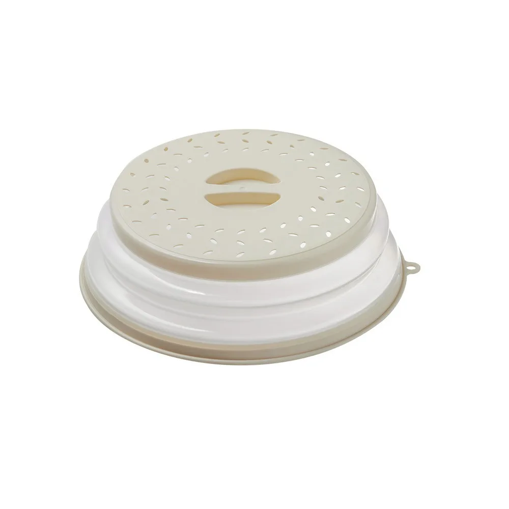 Oil-proof Microwave Splatter Cover Heat Resistant Retain Fresh Food Splash Protection Lid with Steam Drain Splash-proof