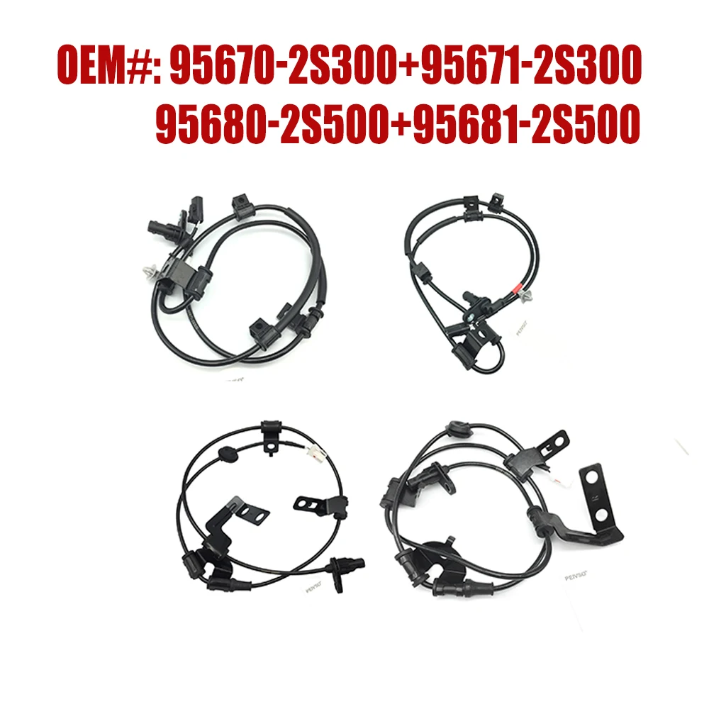 

4X передний задний левый/правый датчик скорости колеса ABS для Hyundai Tucson 2010-2015 OEM 95670-2S300 95671-2S300 95680-2S500 95681-2S500