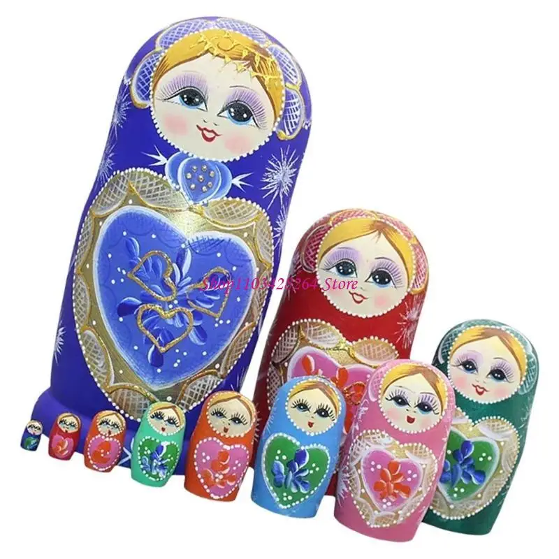 10Layered Handmade Matryoshka Collectible Russian Nesting Dolls Souvenir Gifts