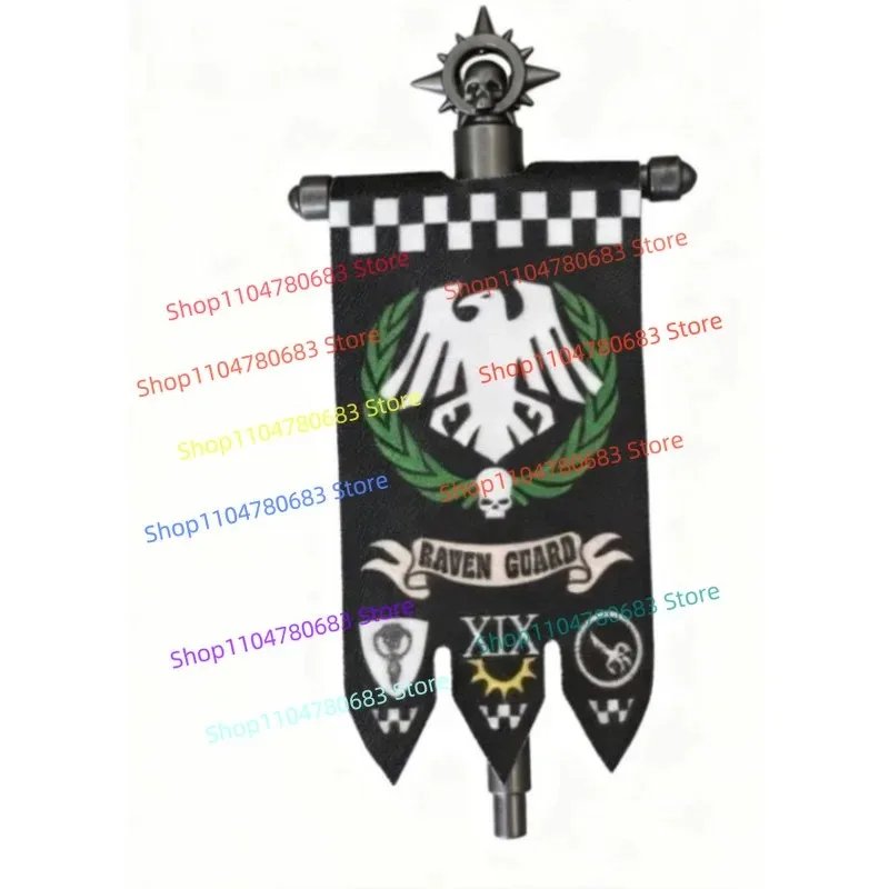 Blocs de construction MOC, Mini figurine de drapeau, modèle d'assemblage, pièce d'exposition, accessoires de jeu animé, jouet décoratif, cadeau à collectionner