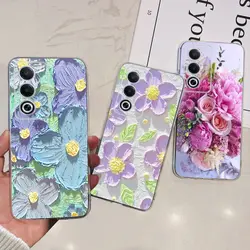 For Oppo A80 5G Case OPPOA80 Phone Case Oppo CPH2639 Flower Butterfly Woman Fashion Soft TPU Bumper Transparent Silicone Capa