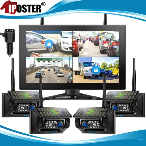 iPoster 10” AHD 디지털 무선 DVR 레코더 트럭/트레일러/RV/픽업용 태양 역방향 백업 카메라 터치 스크린 모니터 iPoster 10” AHD 디지털 무선 DVR 레코더 트럭/트레일러/RV/픽업용 태양 역방향 백업 카메라 터치 스크린 모니터