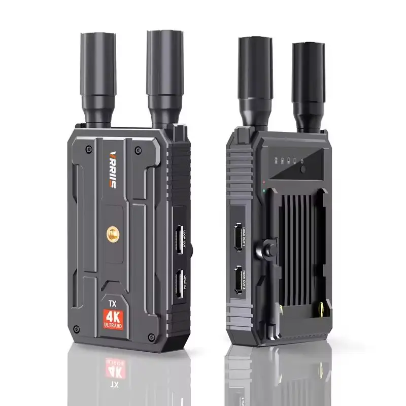 Ultra Stable Signal VRRIIS WL097 PRO 4K Wireless HDMI Extender H.265 Hard Decoding No Image Lag For Interview Documentary Video