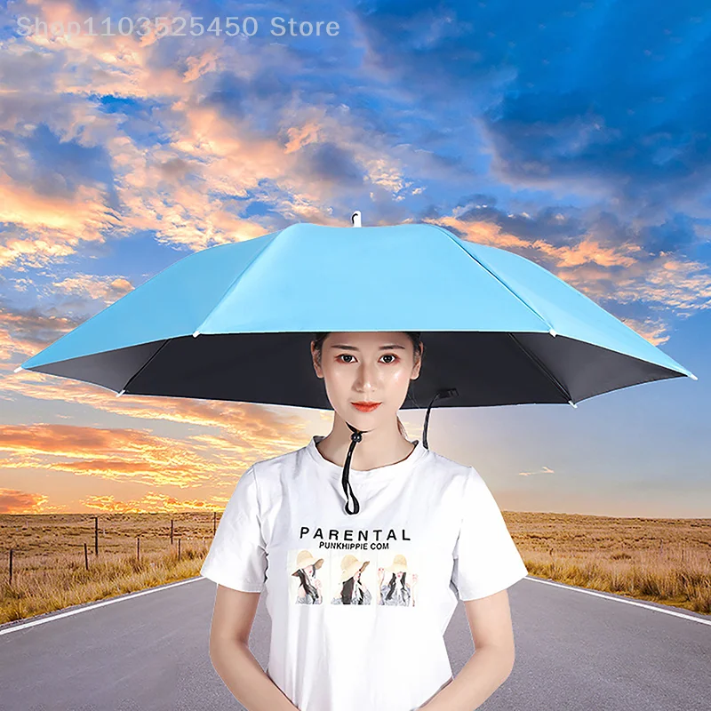 

Portable Rain Umbrella Hat Foldable Outdoor Sun Shade Waterproof Camping Fishing Headwear Beach Head Hats Accessory