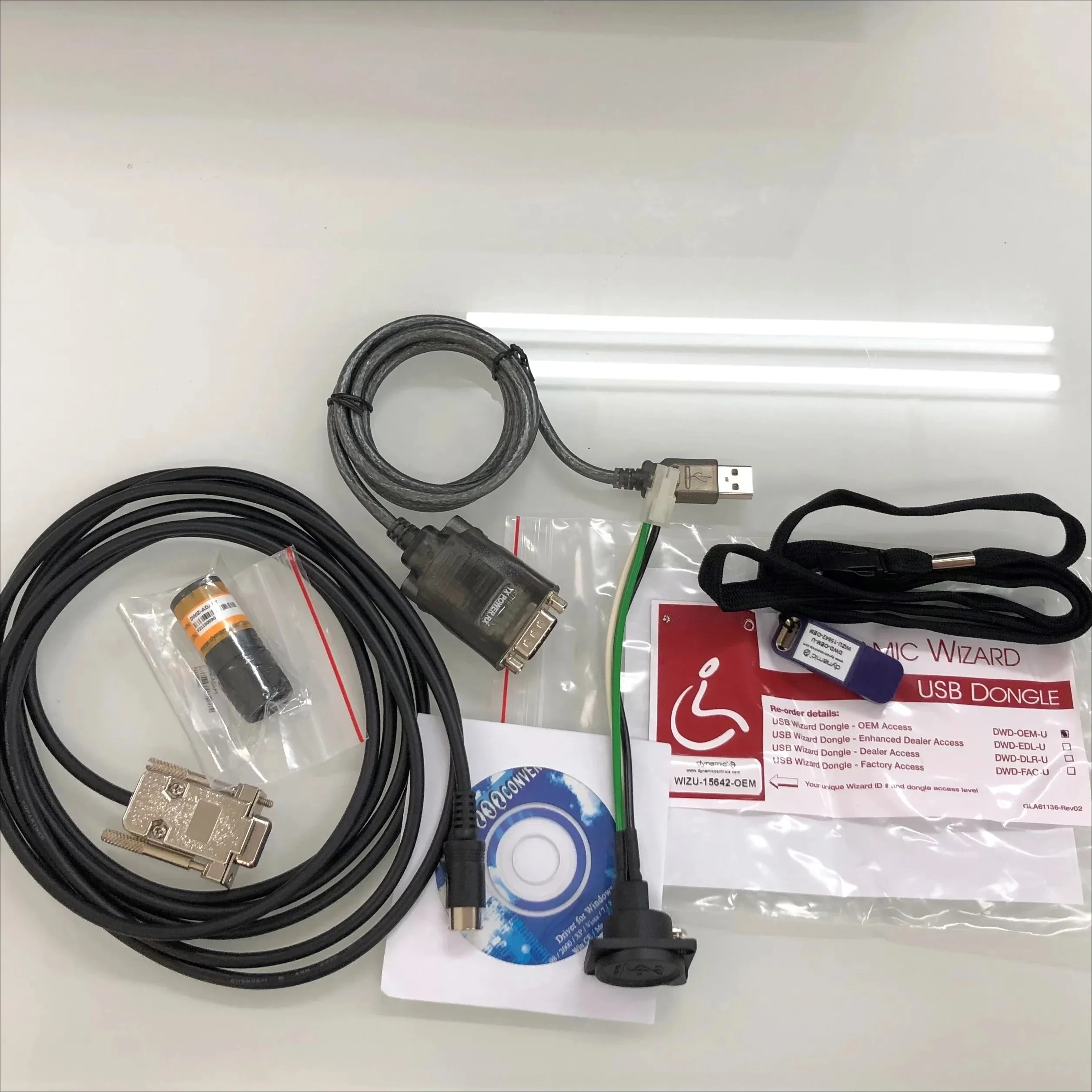 Dynamic Wizard PC Programming Tool- Controller Programming: ADAPT, CABLE, DWD-OEM-U, XLR3 Connector Electric Handicapped Scooter