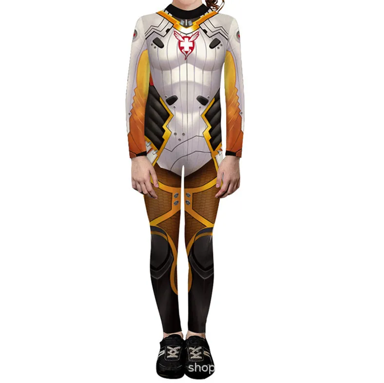 Damen Goldrüstung Bühnen-Anime-Jumpsuit Halloween Sexy Cosplay Kostüm Weiblicher Party-Auftritt Aerial Yoga Bodysuit Anzug Neu 2026 – Detail 12