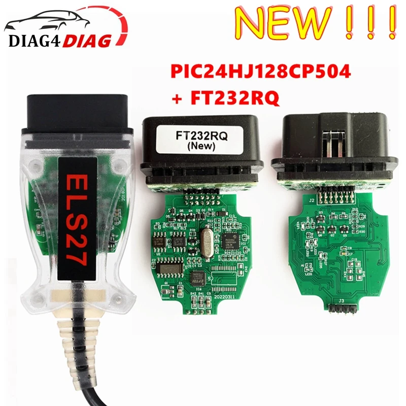 ELS27 FORScan V2.3.8 PCB PIC24HJ128CP504 + FT232RQ Chip For FORD/Lincoln/Mercury/Mazd OBD2 Diagnostic Cable