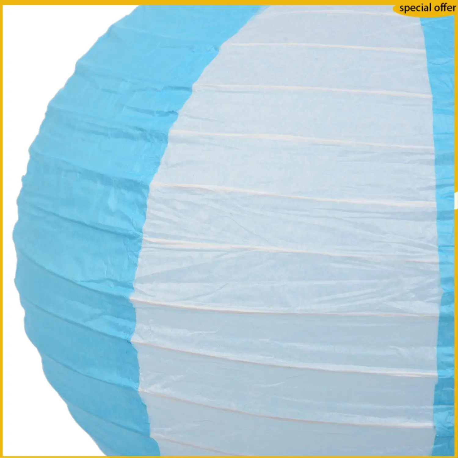 

A50I 12Inch Hot Air Balloon Paper Lantern Lampshade Ceiling Light Wedding Party Decor, Blue Stripes