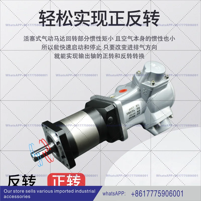 Strong wind pneumatic motor low speed and high torque forward and reverse rotation explosion-proof stirring pneumatic pump