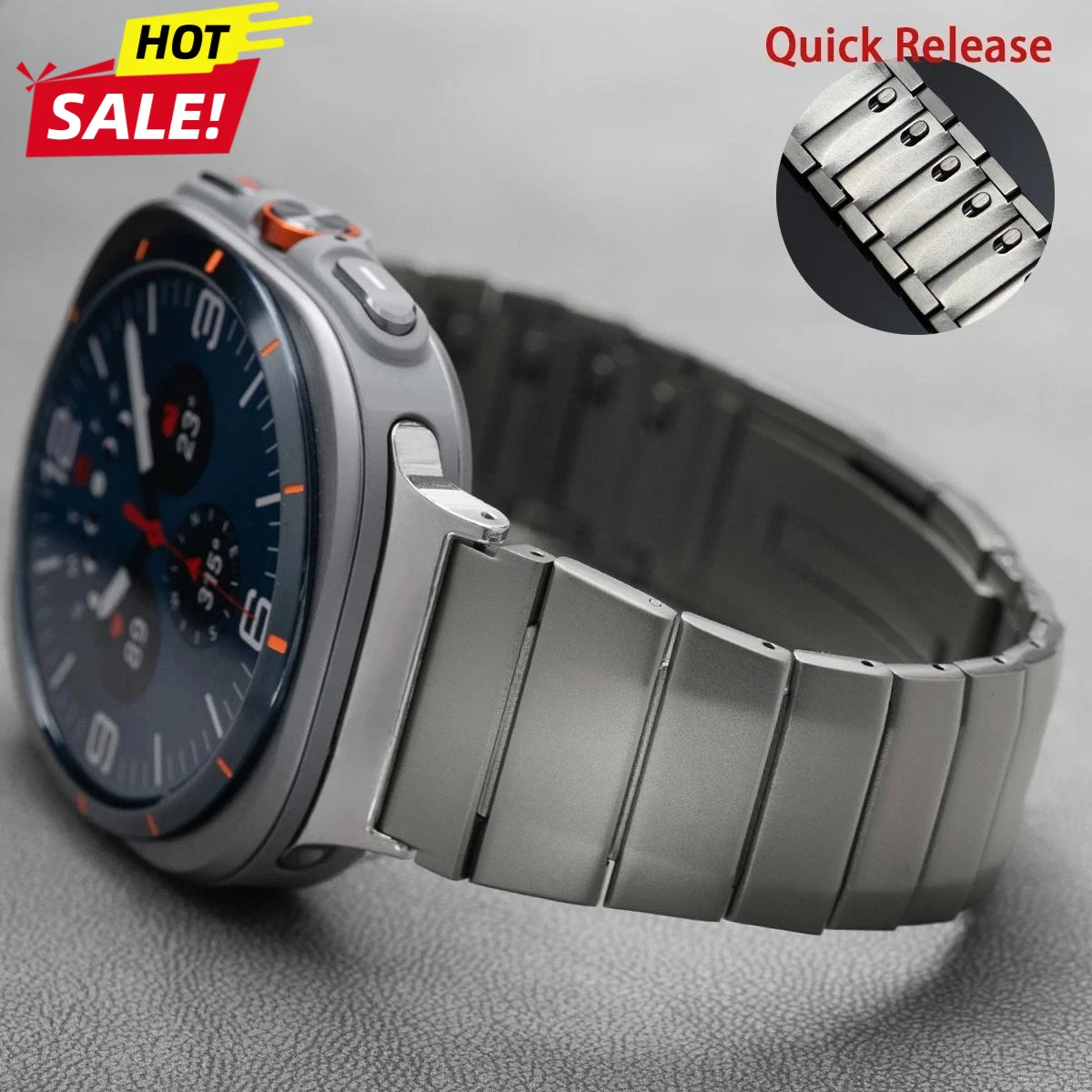 

Stainless Steel Business Watch Strap for Samsung Galaxy Ultra 47mm (2025) Metal Bracelet for Galaxy Watch 8/8 Classic 40/44/46mm