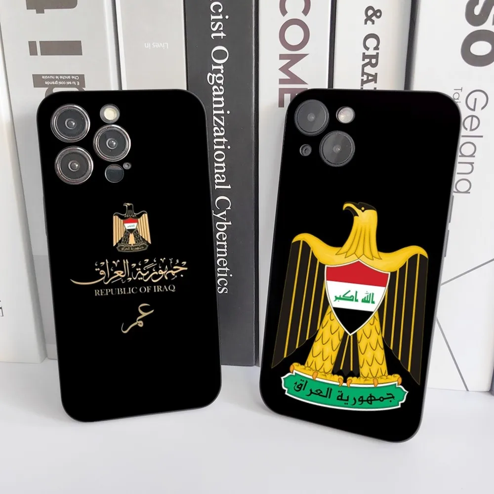 Nation Iraq Flag Phone Case Silicone Soft For IPhone 16 15 14 13 12 11 Plus Pro Max Plus