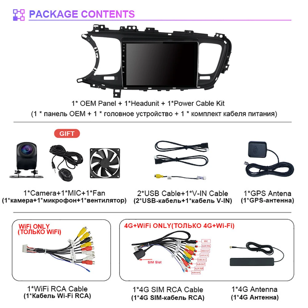Android 16 For KIA Optima K5 2013 - 2015 Carplay Auto 2K Screen Car Radio Snapdragon Multimedia Player Autoradio GPS Stereo