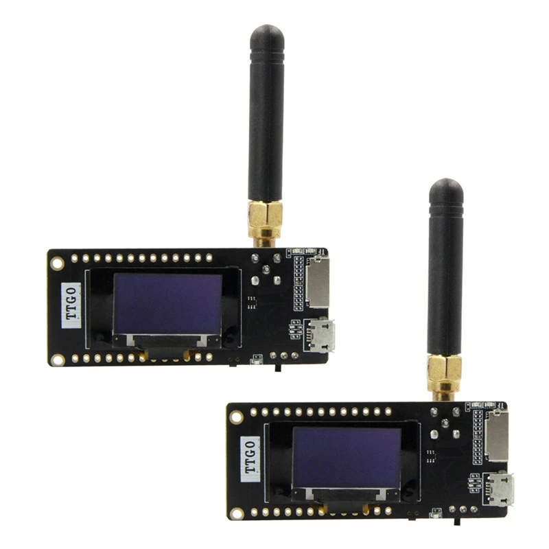 

2X TTGO Lora32 V2.1 ESP32 Bluetooth WIFI беспроводной модуль 433 МГц 0,96 дюйма Bluetooth Wifi беспроводной модуль SMA IP5306