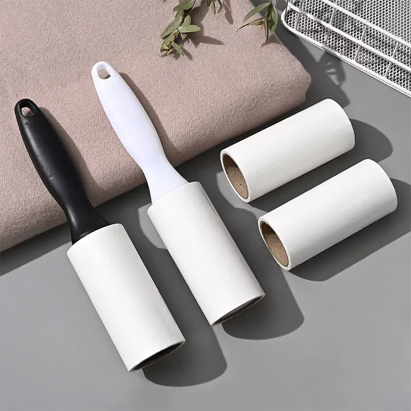 Disposable Sticky Roller Tearable Roll Paper Adhesive Hair Dust Collector Fleece Drum Pet Carpet Clothes Cleaning Brush Tools