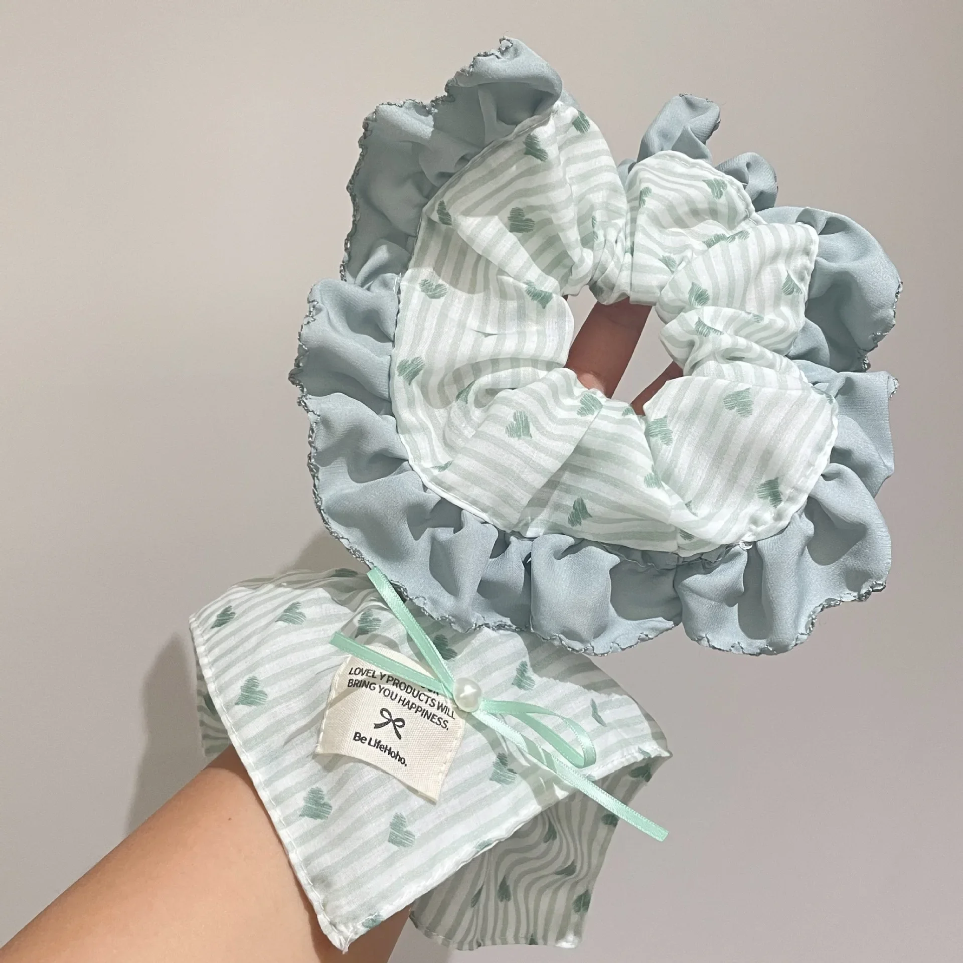 

Сетчатая кружевная повязка для волос с контрастной головой и цветком, регулируемая лента, повязка на голову, завязанная шариковая голова для волос, кольцо для толстой кишки, головной убор