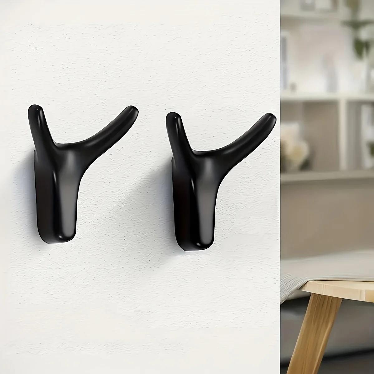 2 Pieces of Metal Hooks, Heavy-Duty Wall-Mounted Hat and Robe Hangers, Suitable for Bathrooms and Bedrooms