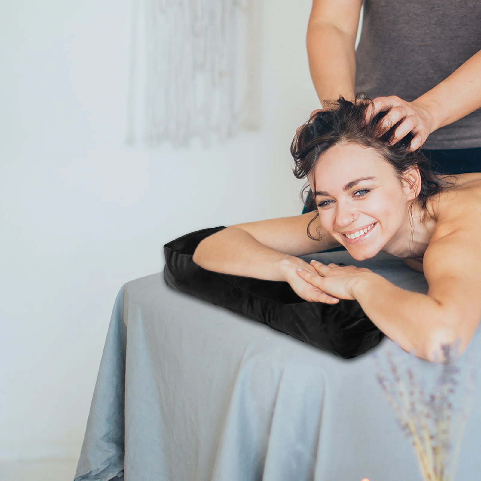 속눈썹 연장용 목 베개 커버 U자형 인체공학적 디자인 살롱 속눈썹 베개 커버 뷰티 베드 얼굴 받침대