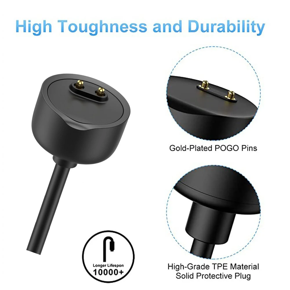 Magnetic Chargers for Xiaomi Mi Band 5 6 7 USB Charging Cable for MiBand 5 6 Pure Copper Core Power Cord Smart Watch Charger