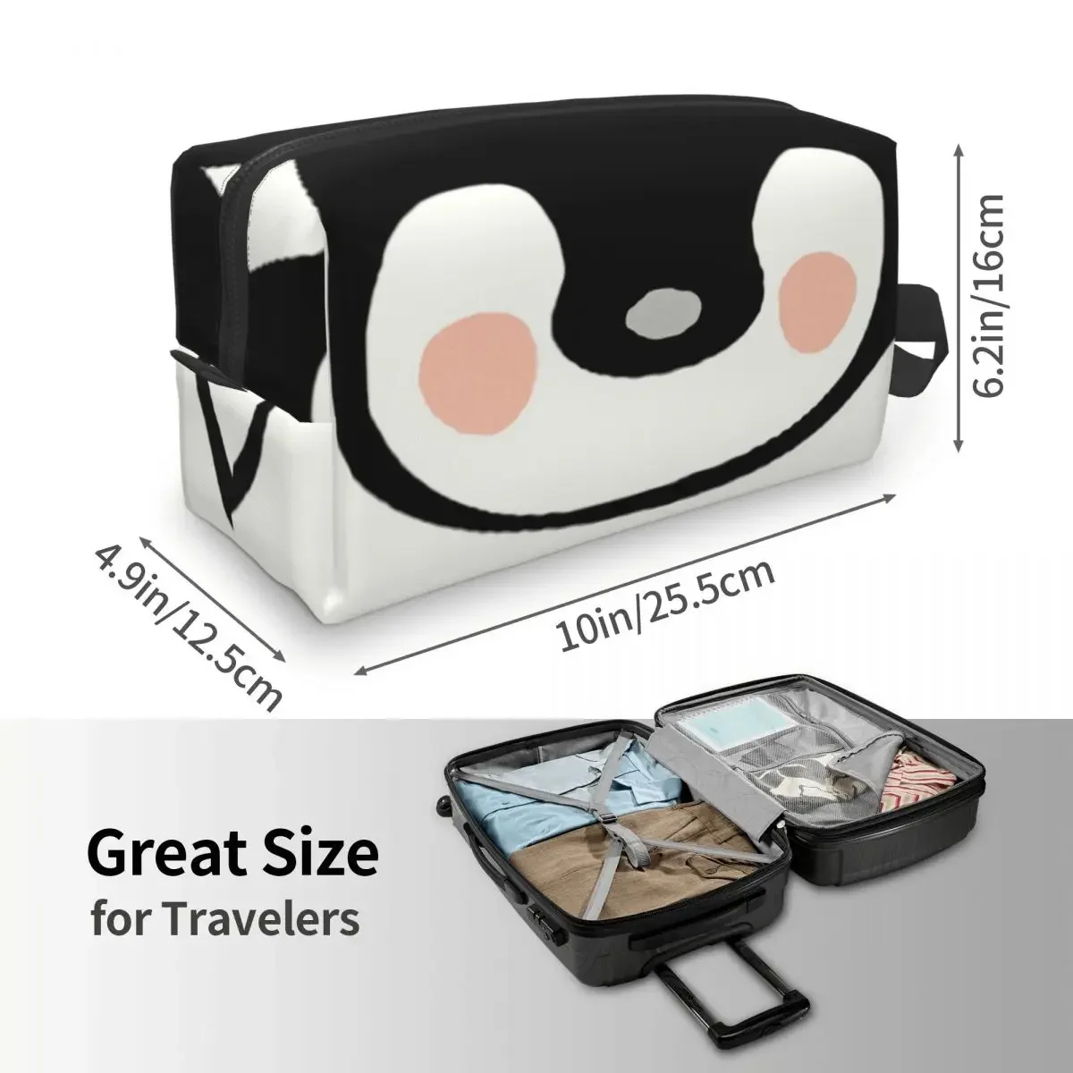 Travel Cartoon Animal Penguin Toiletry Bag Cute Cartoon Meme Cosmetic Makeup Organizer for Women Beauty Storage Dopp Kit Case