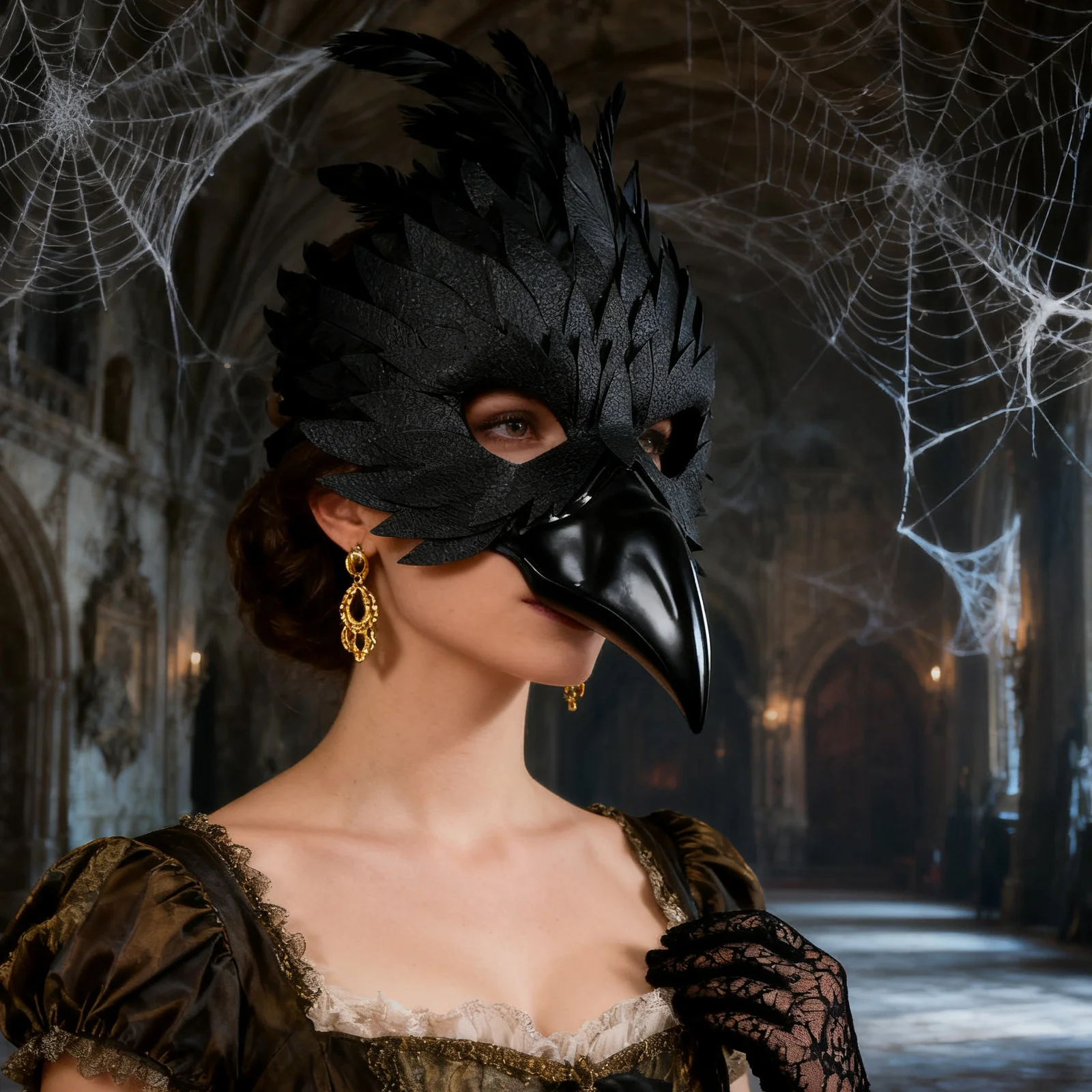 

Half Face Owl Mask Adult Halloween Masquerade Animal Costume Party Carnival Festival Masquerade Mask for Women