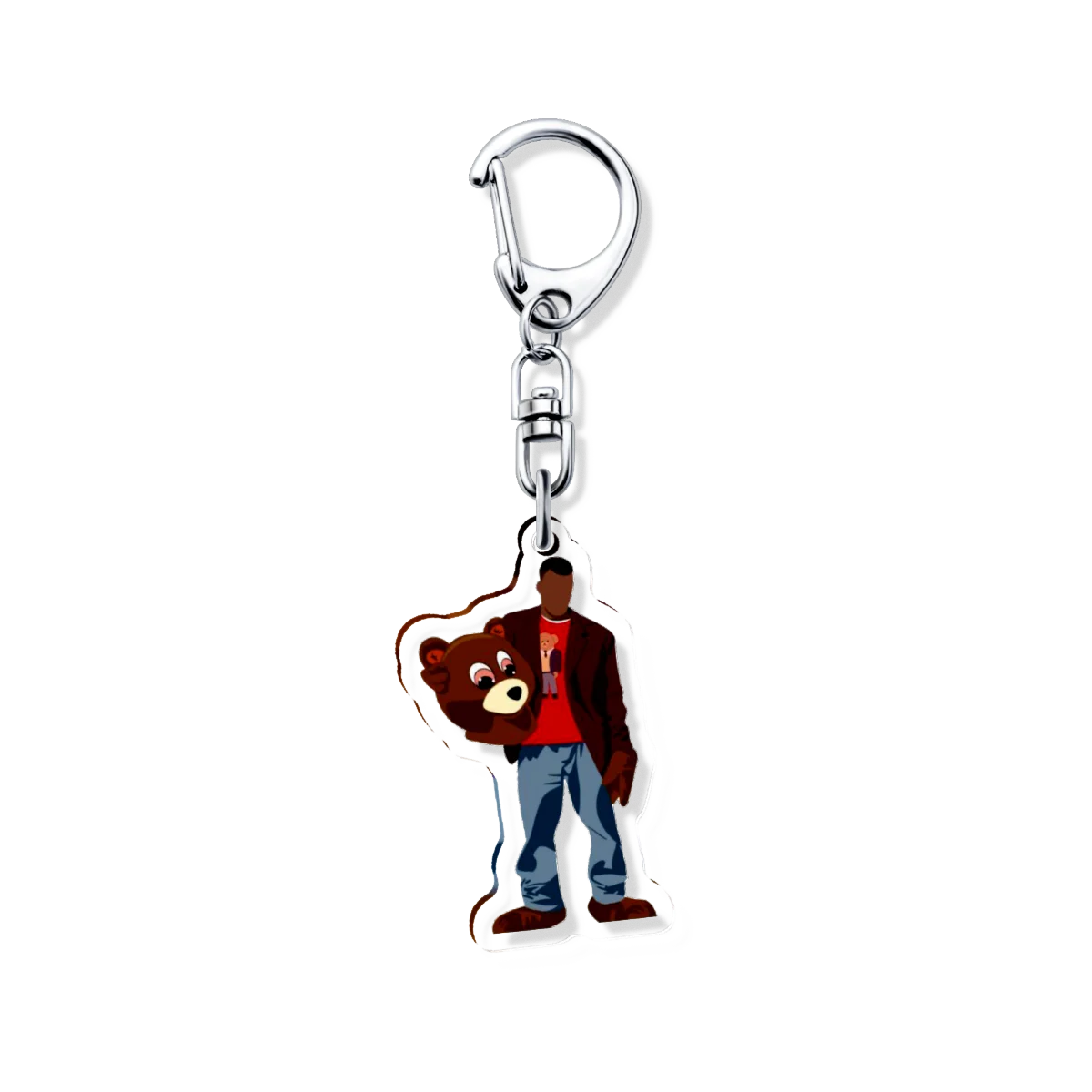 Beliebter Rapper Drake Meme Abschlussfeier Kanye Bär Schlüsselanhänger Lustiger Kreativer Anhänger Freundesgeschenk Fan-Taschenanhänger Niedlicher Schlüsselring