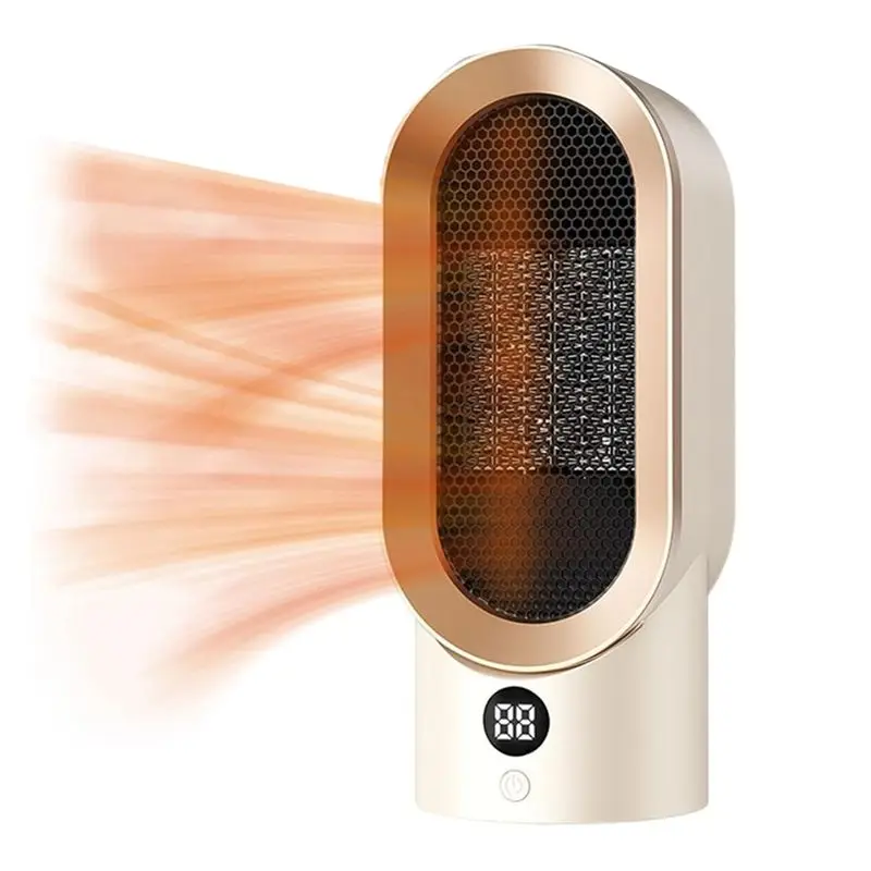 AEE4-Household Heater Desktop Office Mini Heater PTC Vertical Small Electric Heater EU Plug