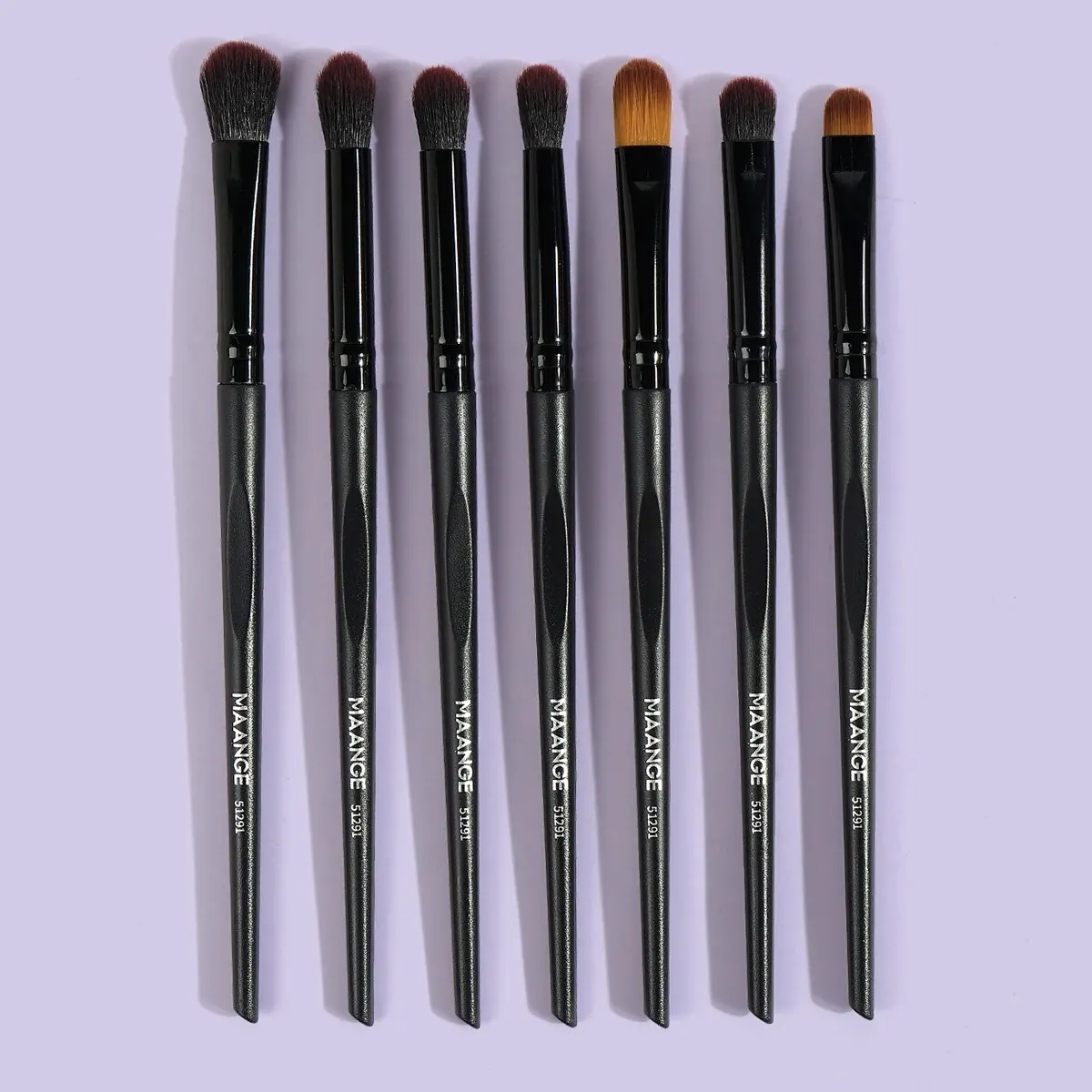 MAANGE Eye Makeup Brushes Kit 7PCS Eyeshadow Makeup Brushes Set Blending Soft Synthetic Bristle Lip Brush Cosmetic Beauty Tools