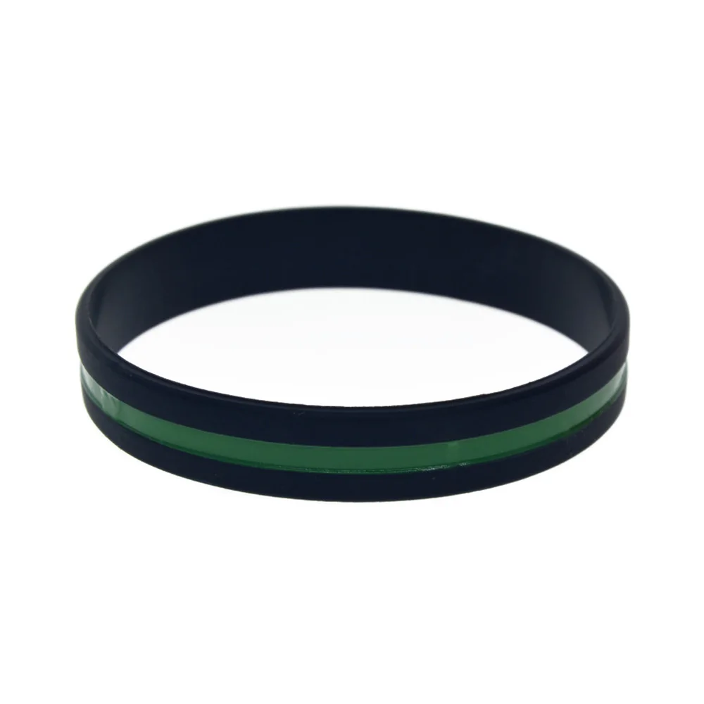 50 Stück, Armband aus Silikonkautschuk mit geprägtem Logo, in den Farben Gelb, Grün, Rot und Blau, Unisex-Design, Erwachsenengröße. – Detail 6