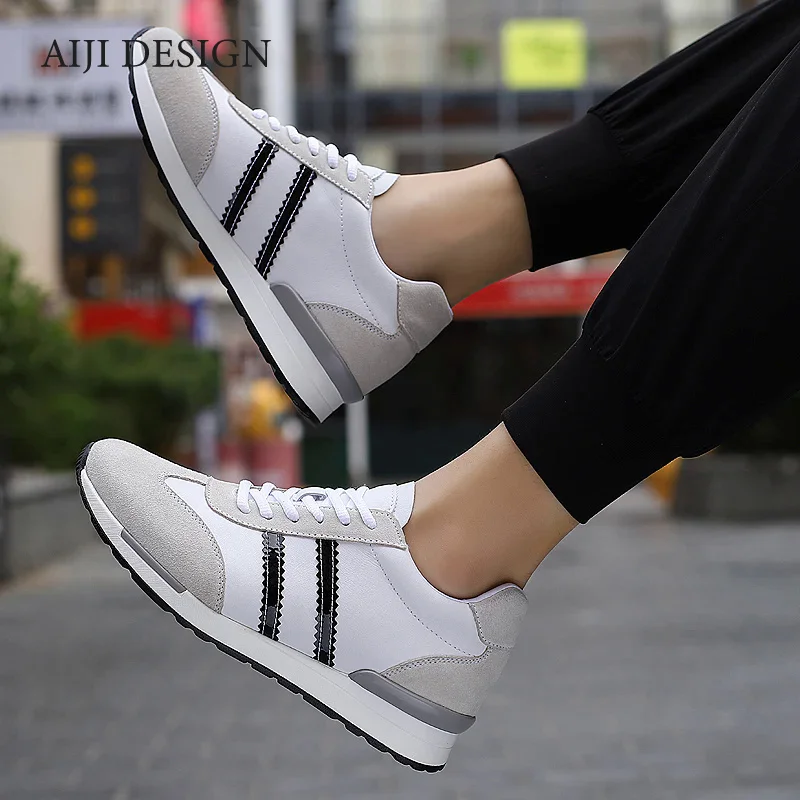 Breathable Men height increasing shoes elevator sneakers insole 7cm white black shoes taller men leisure shoes sport luxury