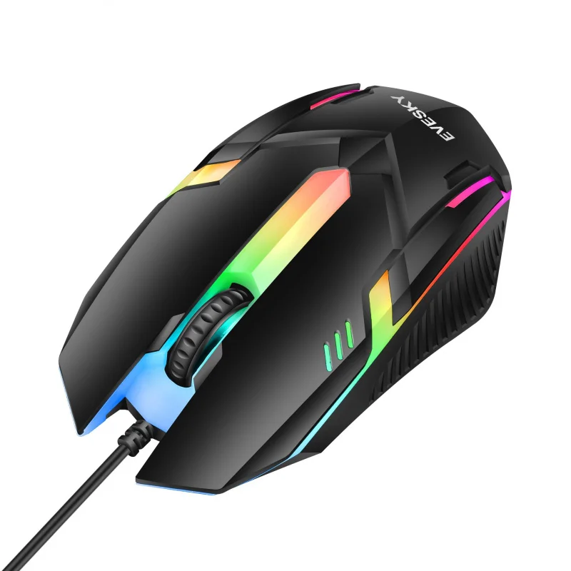

EVESKY Wired Luminous USB Laptop Desktop Computer Office Home Backlit Gaming Mouse