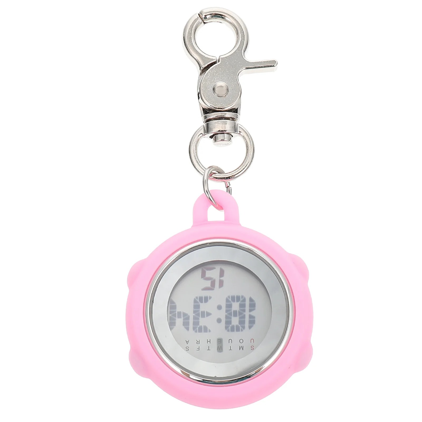 

Digital Stopwatch Nurse Watch Clip on Badge Reel Stainless Steel Silicone Portable Unique Display For Doctors Students