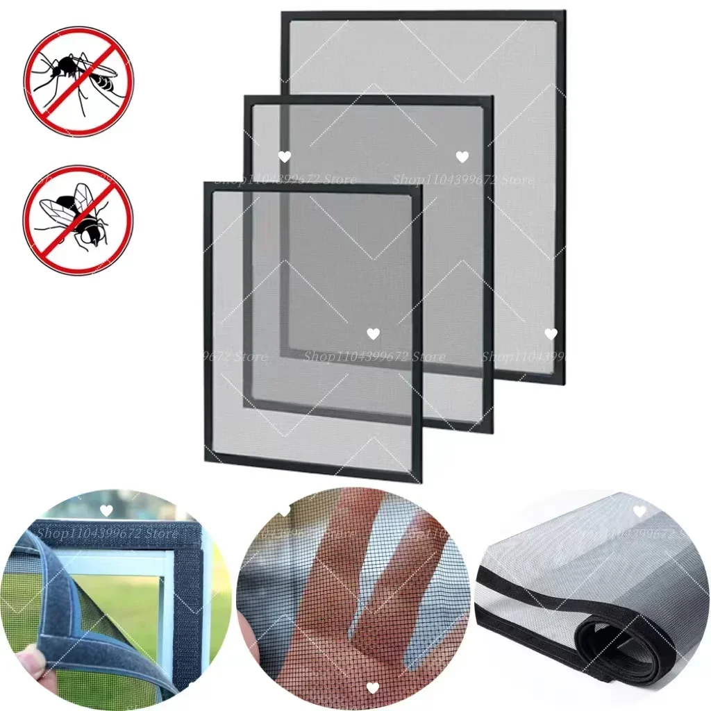 Customizable Size Mosquito Nets for Window Black anti-mosquito window screens Mesh Anti Insect Tulle Invisible Fiberglass