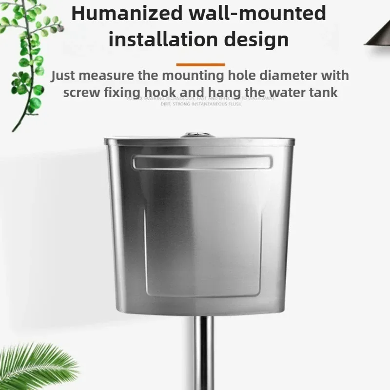

201 Stainless Steel Flushing Water Tank Toilet Water Tank Squatting Public Thick Wall-mounted Squatting Toilet Water Tank