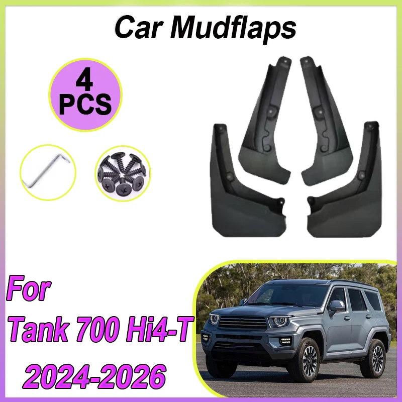 Car Mudguards For Tank 700 Hi4 T Accessorios 2024 2025 2026 Anti-splash Mud Flaps Guard Fenders Splash Wheels Car Accessories