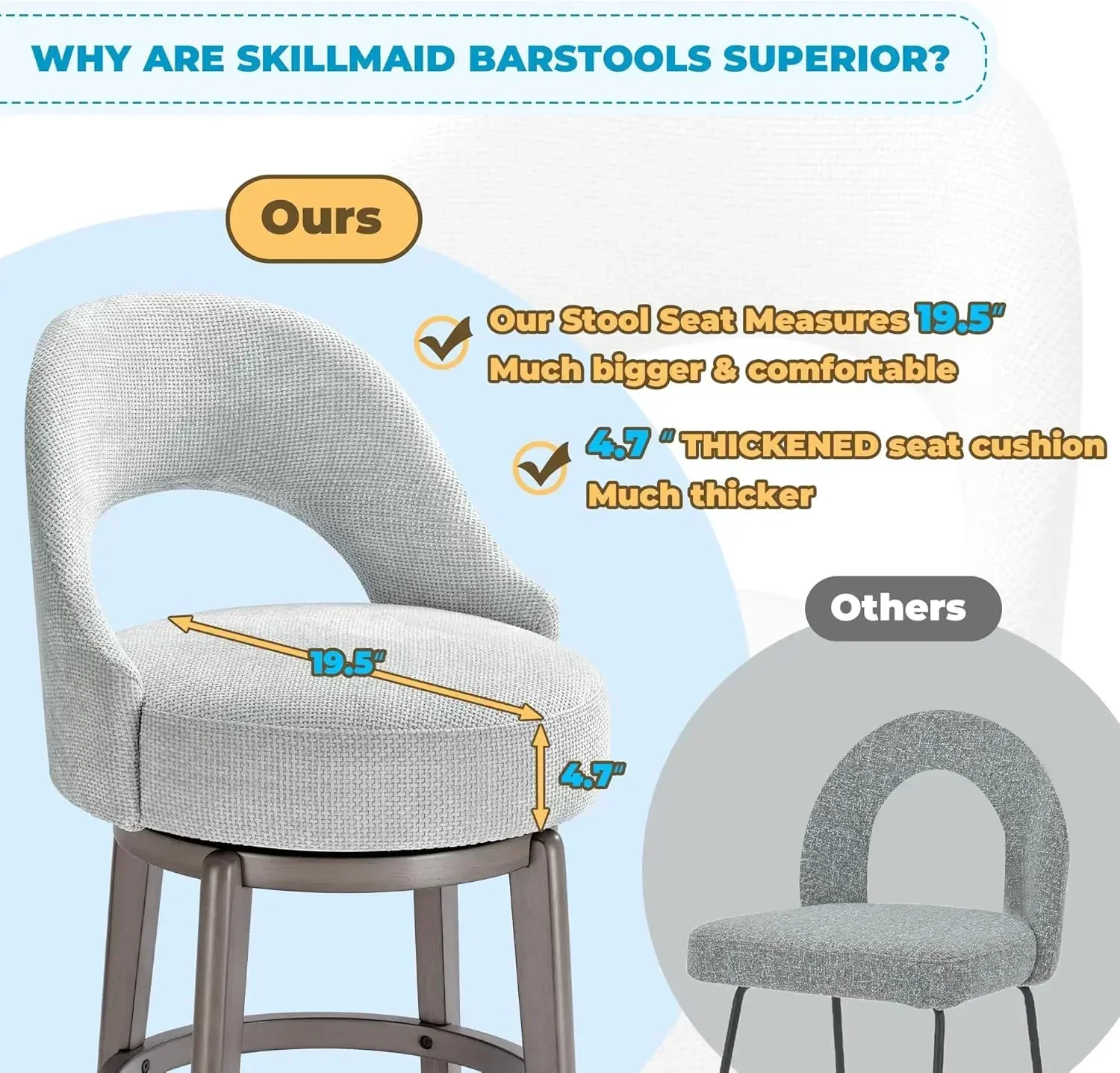 ความสูงเคาน์เตอร์ Barstools ชุด 4-26 "หมุน,เก้าอี้บาร์หุ้มกํามะหยี่,สตูลโมเดิร์นสําหรับห้องครัวและผับ,สีเทาสีเขียว