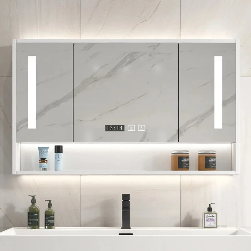 Bathroom Smart Mirror Cabinets Home Furniture Wall-mounted Bathroom Vanity Mirror Storage Anti-fog Storage Cabinet