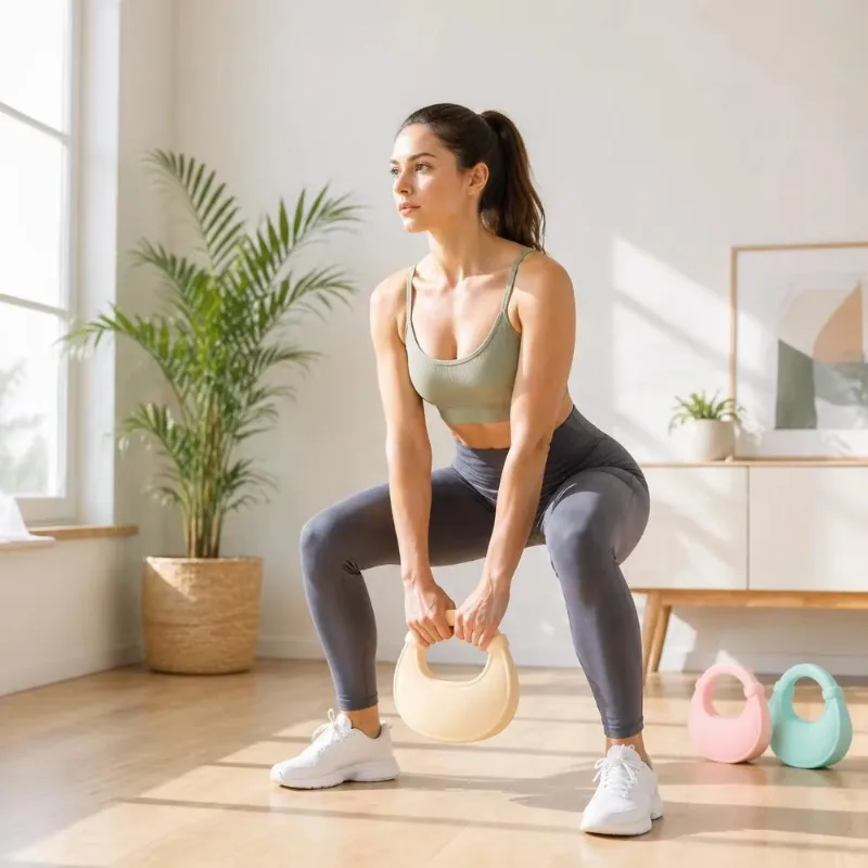 Soft Kettlebell With Comfort Hand Grip For Weightlifting Conditioning Full Body Daily Strength Training Workout