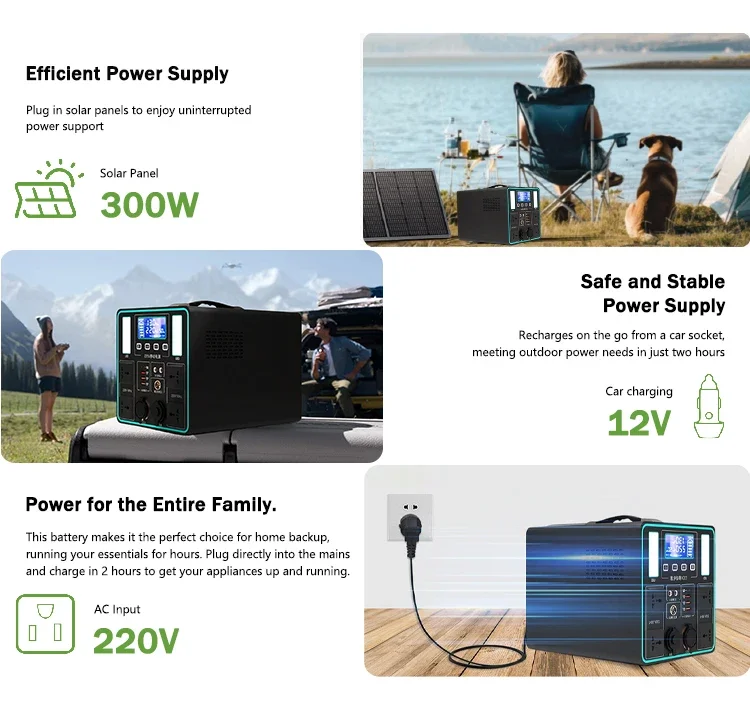 600w 600wh New Energy Solar Energy System Outdoor Battery Portable Power Station For Outdoor Emergency