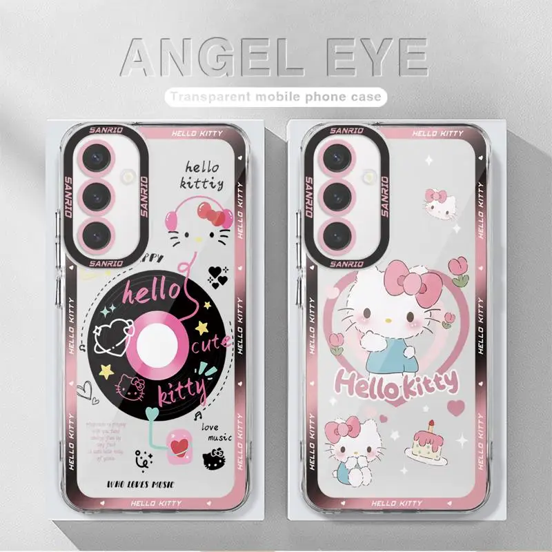 Super Cartoon Cas HelloKitty phone case for Samsung A55 5G A25 A22 A15 A34 A14 A71 A52 A50 A12 A13 A32 A31 A73 Clear funda Cover