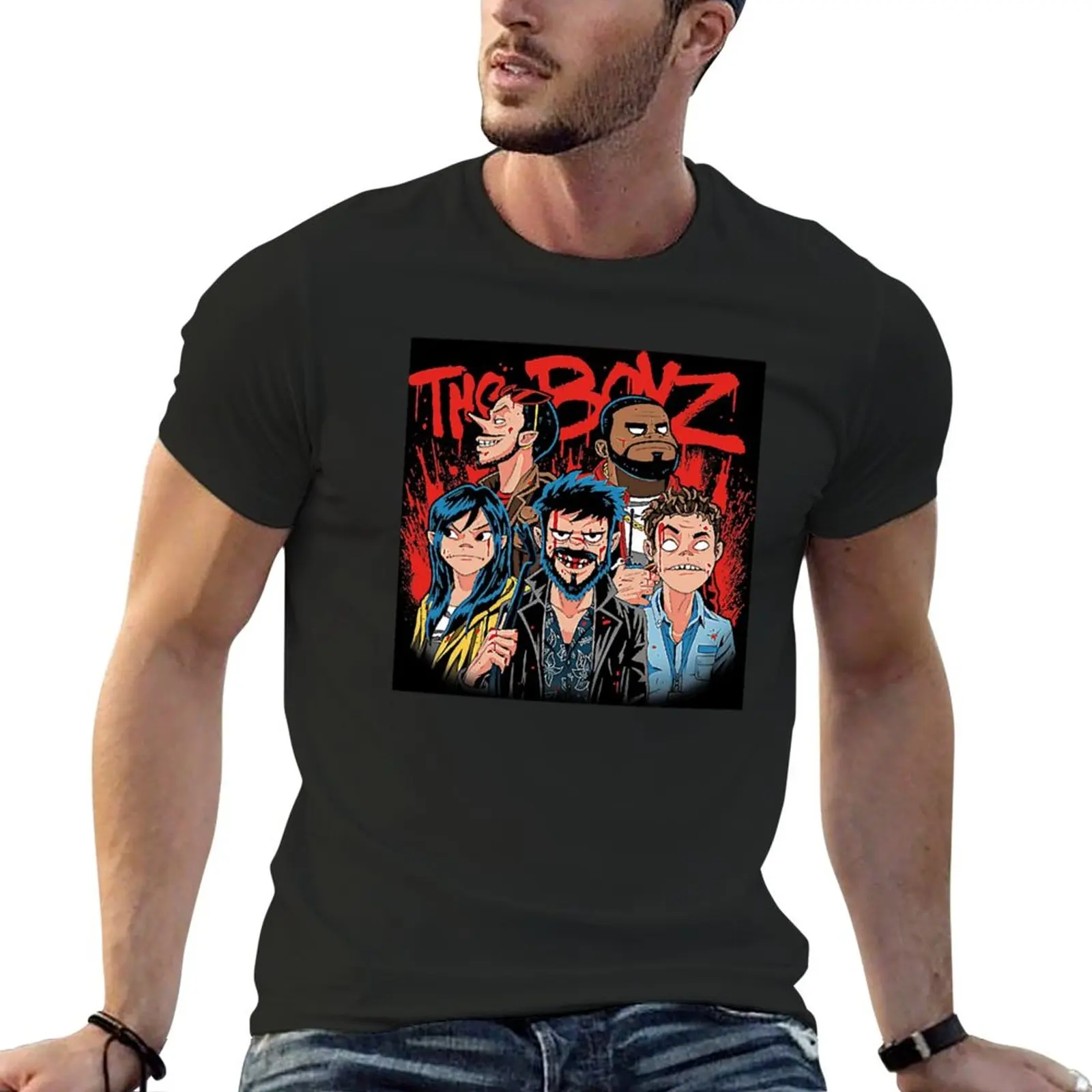 

New Funny Men The Boyz Fans Gorillaz Phone Skin T-Shirt graphics t shirt black t shirts summer tops mens tall t shirts