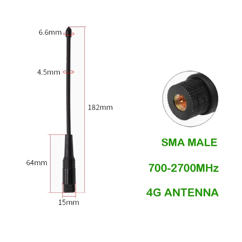 Gws 1pcs Nb-iot 868mhz 915mhz Soft antenna 5dbi sma male lora antene module lorawan 700-2700MHZ 4G radio remote control antena