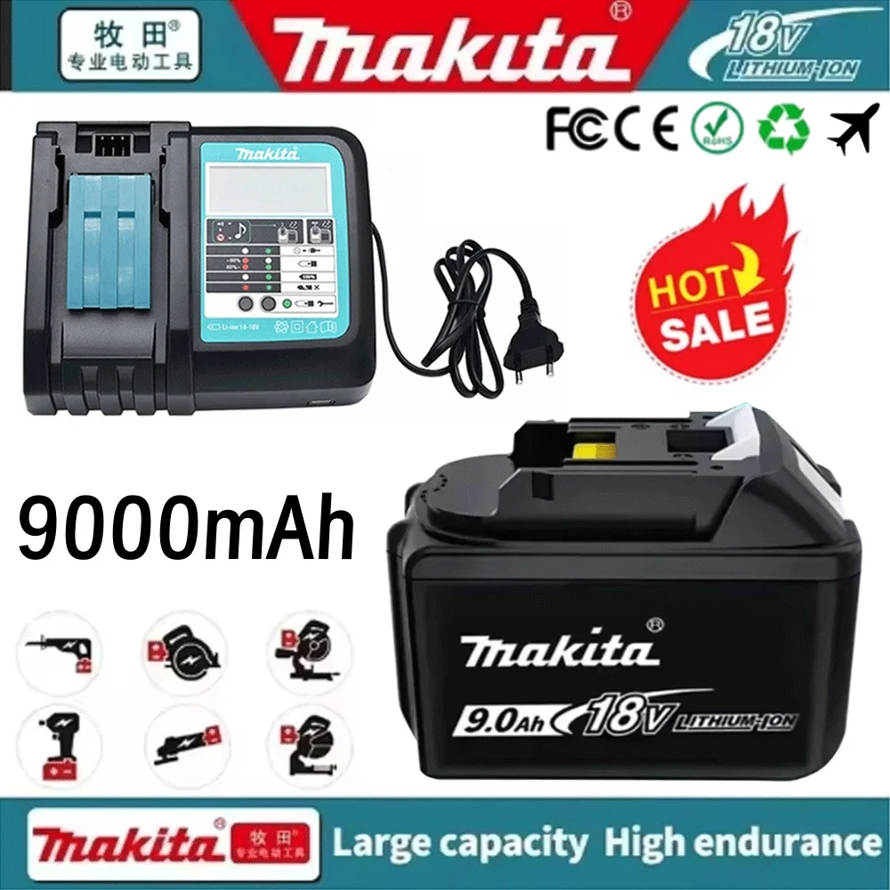 

18V 9.0Ah 100% genuine original Makita battery, Makita electric tool BL1860 BL1850B BL1840 BL1830 BL1850 Rechargeable battery