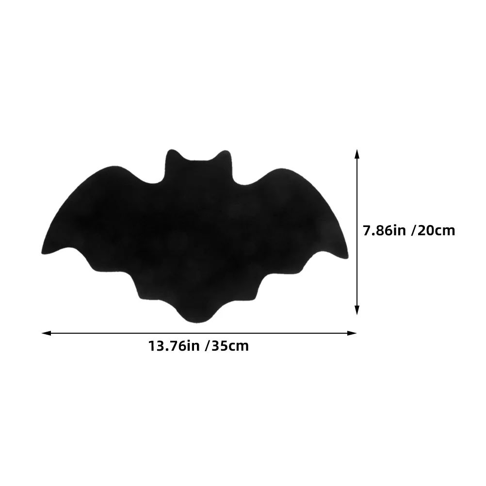 8 pçs halloween bat placemats feltro preto morcego forma tapetes de mesa festa de halloween mesa de jantar uso aranha web placemats