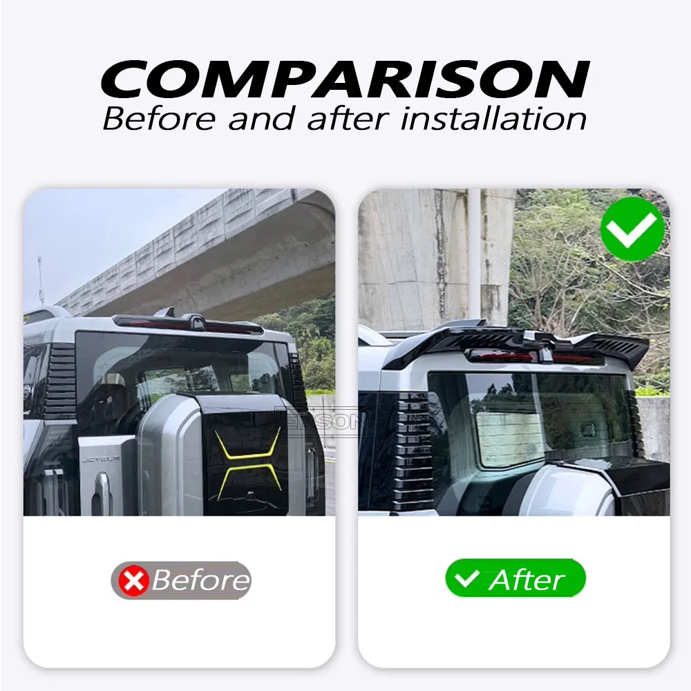 سبويلر السقف الخلفي لـ 2023 2024 Chery Jetour Traveler T2 سقف ثابت الجناح تعديل الطلاء ملحقات مظهر الجناح الخلفي الرياضي