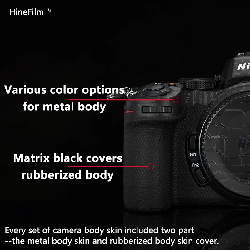 Hinefilm Skin para cámara Z5, piel z5, calcomanía Premium, película protectora de piel para Nikon Z 5, Protector de calcomanía de piel, cubierta antiarañazos