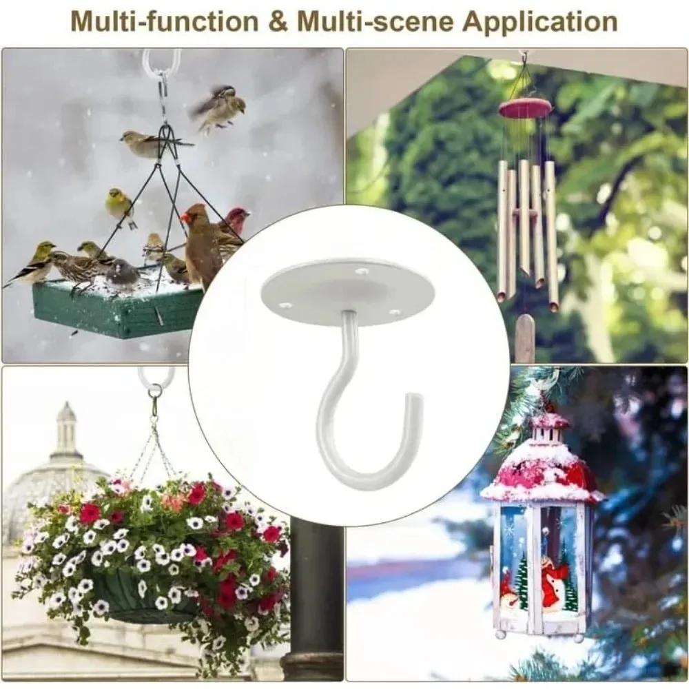 New Ceiling Hook Durable Long Lasting Anti-rust Wall Mount Ceiling Hook Bracket Hanger for Hanging Plants Bird Feeders Lanterns