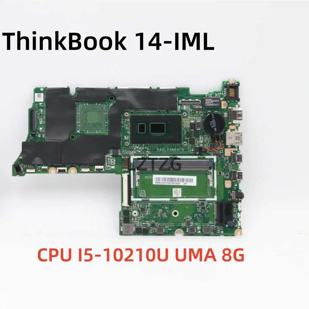 For Lenovo ThinkBook 14-IML Laptop Motherboard With CPU I5-10210U UMA RAM 8G FRU 5B20S43376